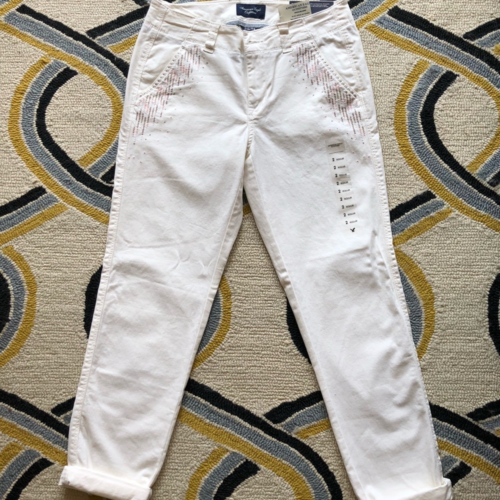 American Eagle Outfitters White Skinny Chino